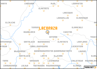 map of La Coraza