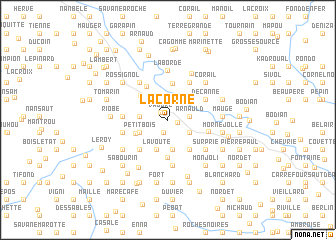 map of La Corne