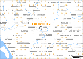map of La Corocita
