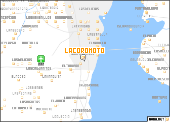 map of La Coromoto