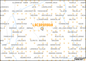 map of La Coronada