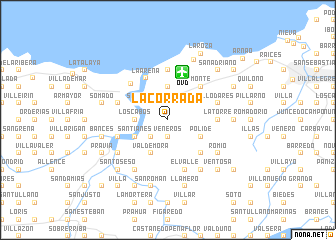 map of La Corrada