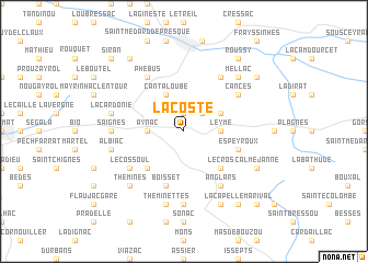 map of La Coste