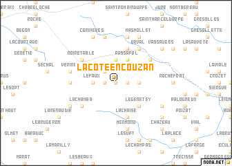 map of La Côte-en-Couzan
