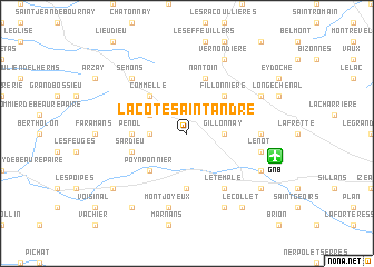 map of La Côte-Saint-André