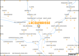 map of La Courbaisse