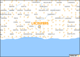 map of La Courbas