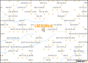 map of La Courdie