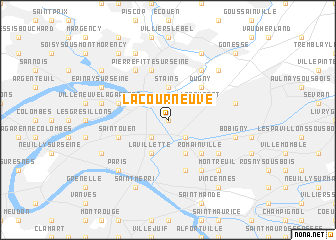 map of La Courneuve