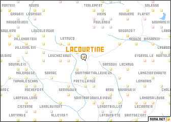 map of La Courtine