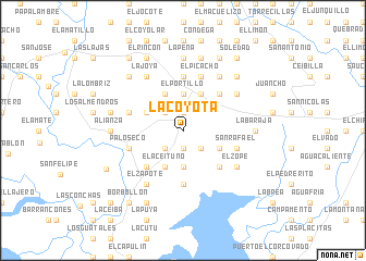 map of La Coyota