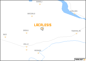 map of Lāčplēsis