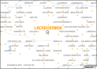 map of La Croix-en-Brie