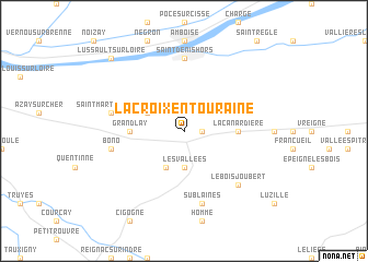 map of La Croix-en-Touraine