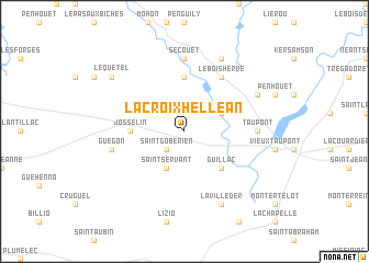 map of La Croix-Helléan