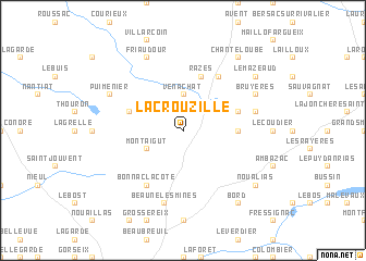 map of La Crouzille