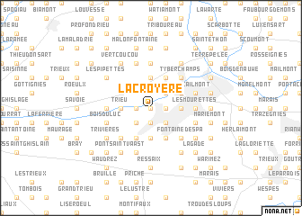 map of La Croyère