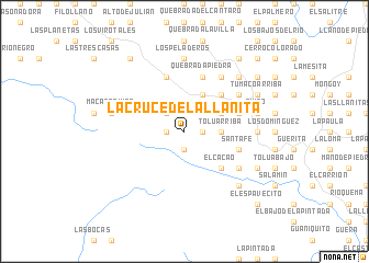 map of La Cruce de La Llanita