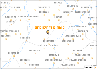 map of La Cruz de La India