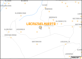map of La Cruz del Muerto