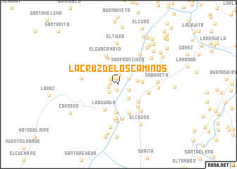 map of La Cruz de Los Caminos