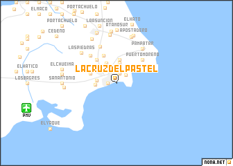 map of La Cruz del Pastel