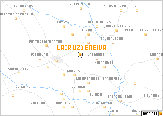 map of La Cruz de Neiva