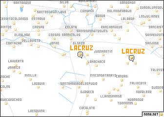 map of La Cruz