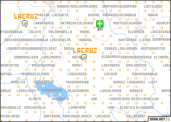 map of La Cruz