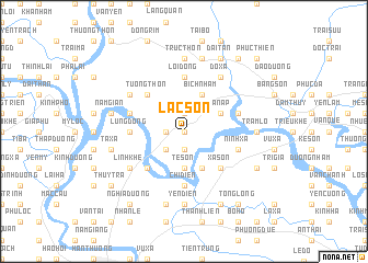 map of Lạc Sơn