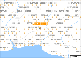 map of La Cubana