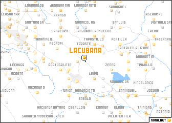 map of La Cubana