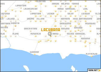 map of La Cubana