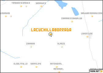 map of La Cuchilla Borrada