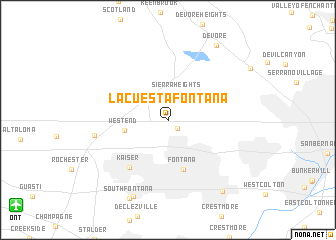 map of La Cuesta Fontana