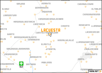 map of La Cuesta