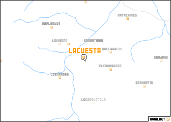 map of La Cuesta