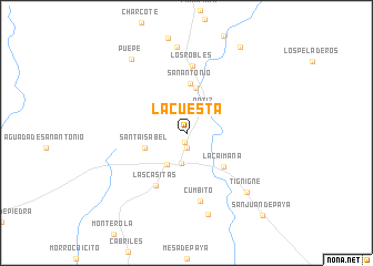 map of La Cuesta