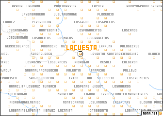 map of La Cuesta