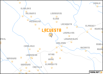 map of La Cuesta