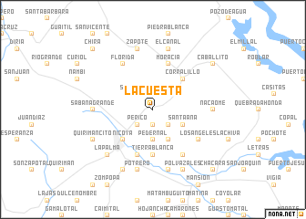 map of La Cuesta