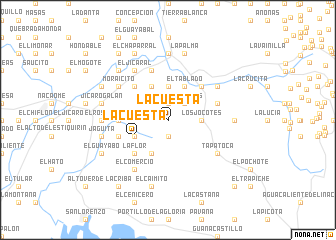 map of La Cuesta