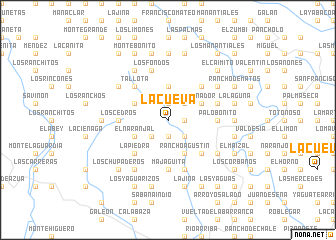map of La Cueva