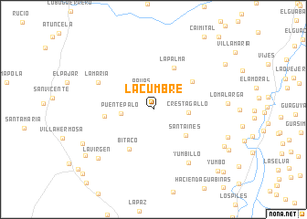 map of La Cumbre