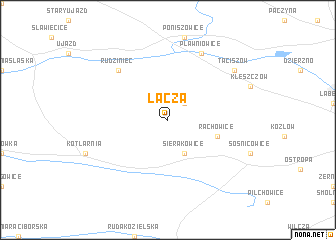 map of Łącza
