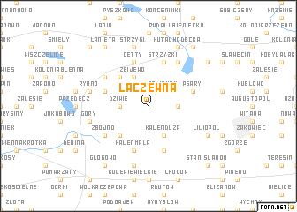 map of Łączewna