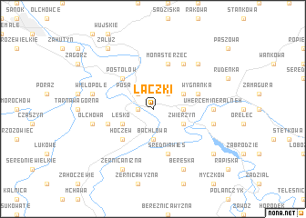 map of Łączki