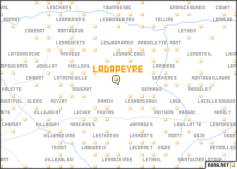 map of Ladapeyre