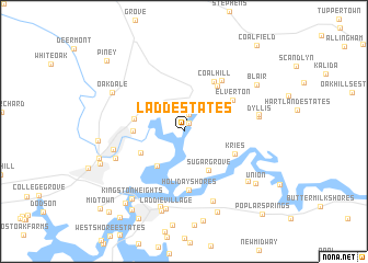 map of Ladd Estates