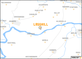 map of Ladd Hill